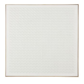 RIVIA - Toile peinte blanche 100x100