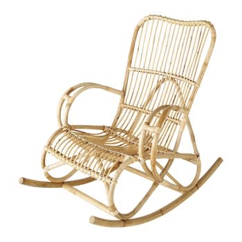 Rocking Chair Louisiane Marron Chaise Fauteuil de Jardin à Bascule