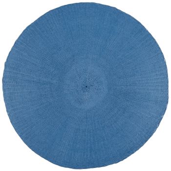 Set van 4 - Ronde placemat van blauw papier D38