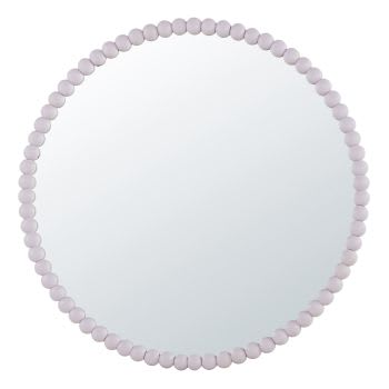 THEO - Ronde spiegel met paars mangohout, D112