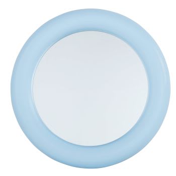Elnath - Ronde spiegel van blauw geschilderd hout, D90