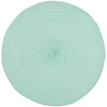 Set aus 2 - Rundes Tischset aus grünem Papier, D38cm