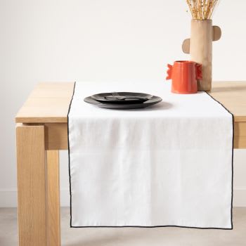 Runner da tavolo moderno a griglia con nappa tovaglia in velluto grigio  mobile TV parapolvere decorazione