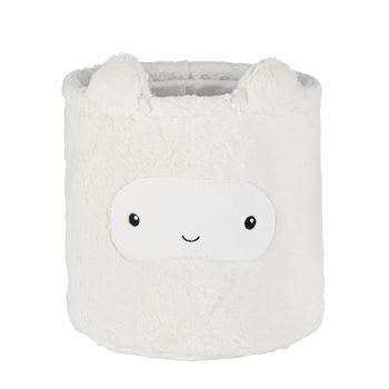 MONTMARTRE - Sac de rangement enfant imitation fourrure blanche
