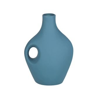 SAINTE-MAXIME - Vase en dolomite bleu vert H41