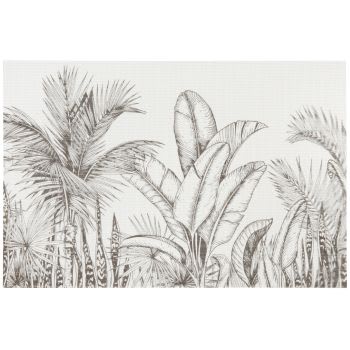 Lote de 2 - Salvamanteles con estampado de jungla en negro y blanco