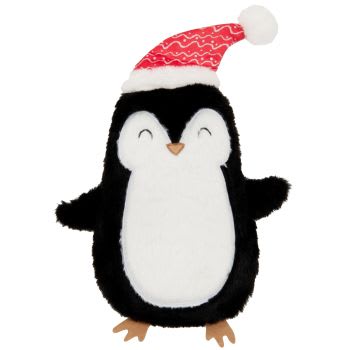 Scaldino pinguino nero, bianco e rosso