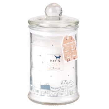 Set of 2 - Scented Christmas Candle in Printed Glass Sweet 120g
