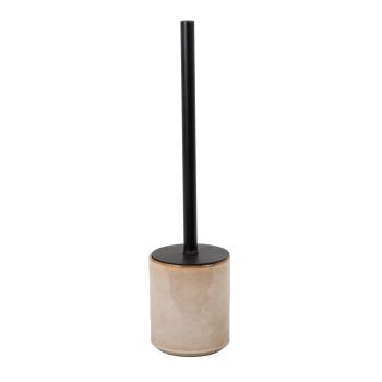Loberon Set Bagno Semoine: Scopino E Portascopino In Acciaio Inox - Finitura Argento Antico