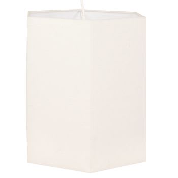Canopee - Sechseckiger Lampenschirm für Hängelampe aus recyceltem Polyester, beige, D30cm