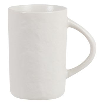 SELMA - Mug en grès modelé blanc