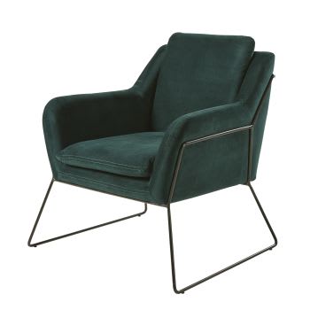 Jasper - Sessel aus Samt grün