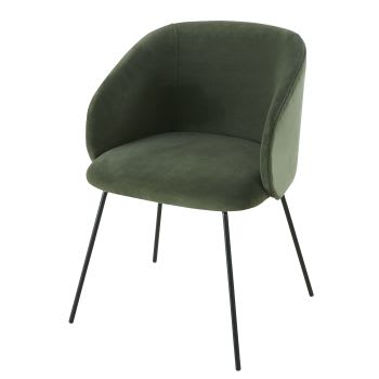 Wanda Business - Sessel für die gewerbliche Nutzung mit khakigrünem Samtbezug