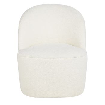 Blackhill Business - Sessel zur gewerblichen Nutzung aus weißem Bouclé-recyceltem-Stoff