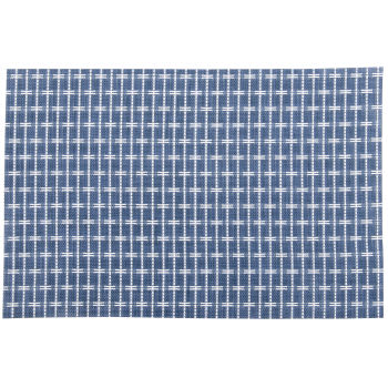 Lot de 6 - Set de table quadrillé bleu et blanc