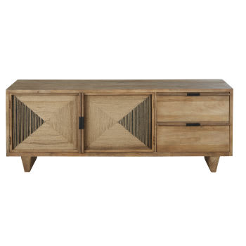 Sideboard mit 2Türen aus Jute und 2Schubladen