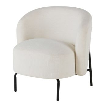 ML-Design Sillón De Salón, Beige Asiento Reclinable De Comedor Con Respaldo Extraible Y Reposabrazos 94351367