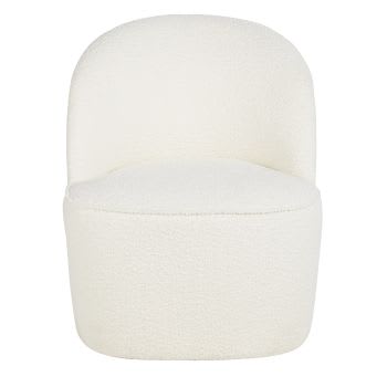 Blackhill Business - Sillón profesional de tejido reciclado de rizo blanco roto