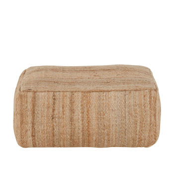 Justine - Sitzpouf aus Jute und Baumwolle D67cm