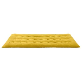 Sixties - Gele katoenen gaddiposh matras 90 x 190 cm