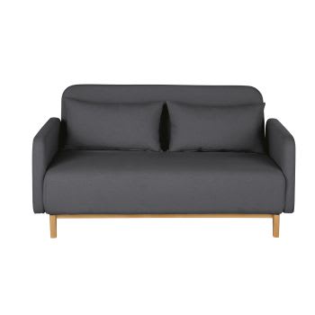 Nia - Sofá cama de 2/3 plazas gris antracita