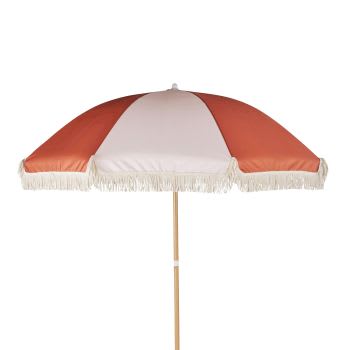 Nicosie - Sonnenschirm aus Aluminium mit recyceltem Polyestergewebe, rosa und orange