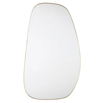 SORANA - Espelho oval em metal dourado 75x130