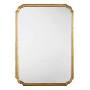 Specchio Da Parete HOMCOM 110x50 Cm - Stile Finestra, Cornice Oro, Montaggio Orizzontale/Verticale