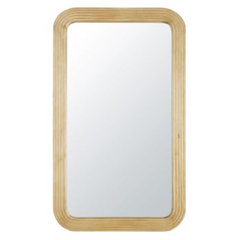 JOANET - Specchio in legno di mango inciso 101x171 cm