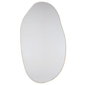 Specchio ovale beige 76x129 cm