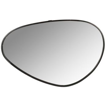 FAUSTO - Specchio ovale in metallo nero 43x65 cm