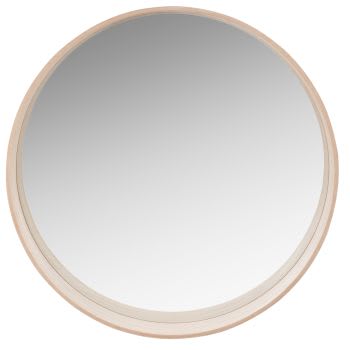 GABRIEL - Specchio rotondo beige Ø 70 cm