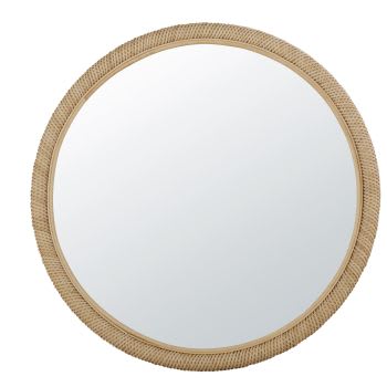 CARLISLE - Specchio rotondo in rattan Ø 121 cm