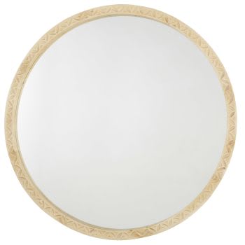 MILANA - Specchio rotondo inciso Ø 122 cm