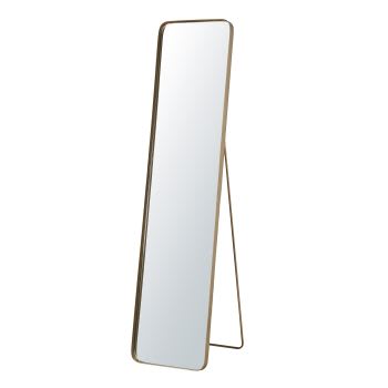 WESTON - Staande spiegel van goudkleurig metaal 40x167