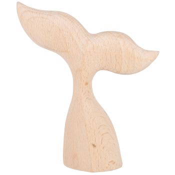 EDEN - Statuetta coda di balena in legno di faggio alt. 15 cm