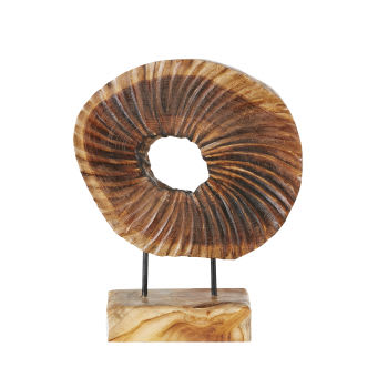 E-line - Set 3 Animaletti In Legno Intarsiato, Volpi, Soprammobili Decorativi, 7x4x4 Cm