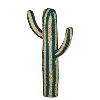 AVEIRO - Statuette cactus bicolore rayée verte H120