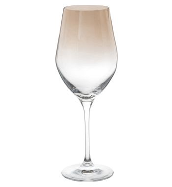 HARMONIY - Stielglas mit Farbverlauf von transparent zu bernsteinfarben