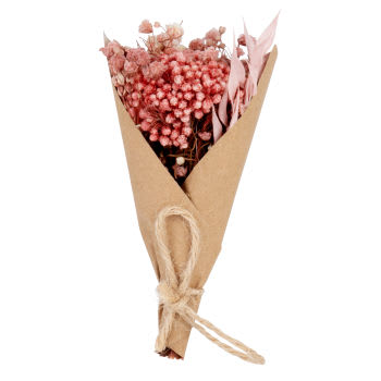 CAMILA - Set aus 2 - Strauß aus rosafarbenen Trockenblumen