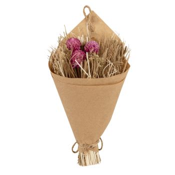 LILA - Set aus 4 - Strauß aus Trockenblumen, grün, rosa und beige