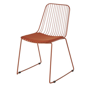 Huppy - Stuhl aus terrakottafarbenem Metall