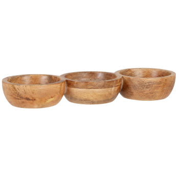 WADI - Suppenschüsseln aus Akazienholz, Set aus 3