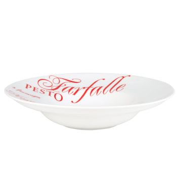 Pasta - Set aus 2 - Suppenteller PASTA aus Porzellan, D 30 cm, rot