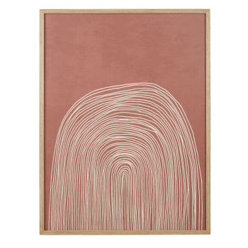 CRISTIA - Tableau imprimé terracotta et beige 75x100