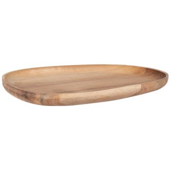 OLIVIA - Tabuleiro oval de madeira de acácia