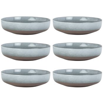 TADAKI - Set van 4 - Diep bord van grijs gres