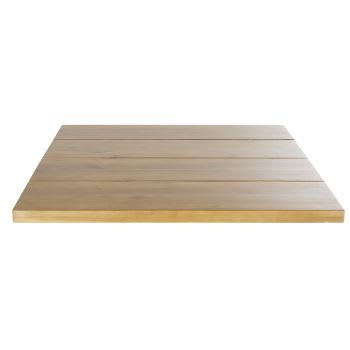Element Business - Tampo de mesa quadrado para 2 pessoas de madeira de acácia 70x70