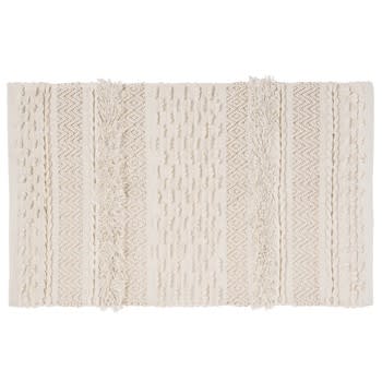 BLIDA - Tapete berbere de algodão cor linho 60x90