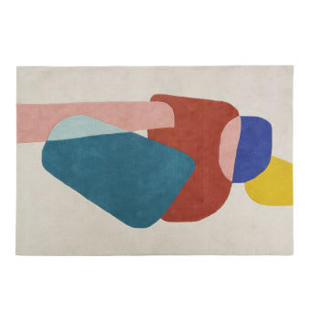 HAYDEN - Tapete de design tufado em lã multicolor 160x230